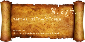 Makrai Árvácska névjegykártya